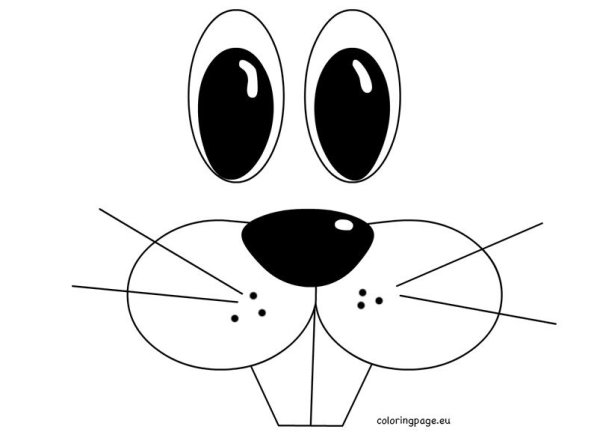 Глаза зайца шаблон