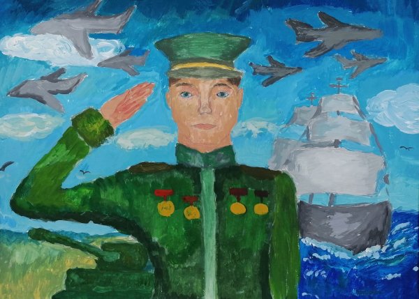 Рисунки в поддержку нашей армии