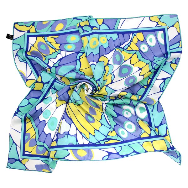 Сине-желтый платок женский