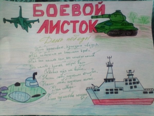 Боевой листок рисунок