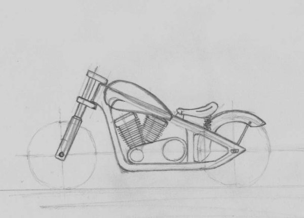 Мотоцикл для выжигания по дереву