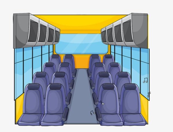 Нарисовать автобус внутри