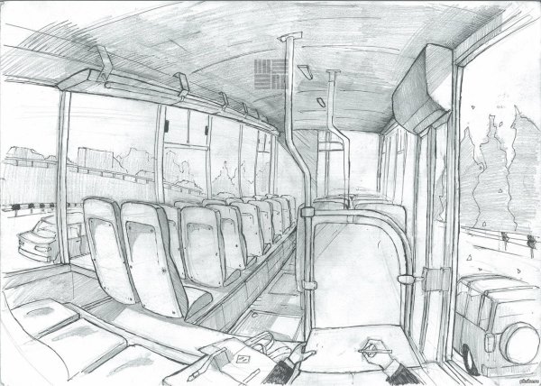 Общественный транспорт эскиз