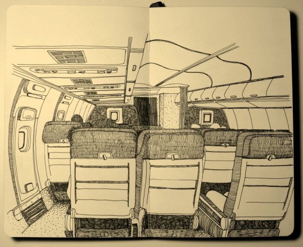 Скетчи салонов самолетов