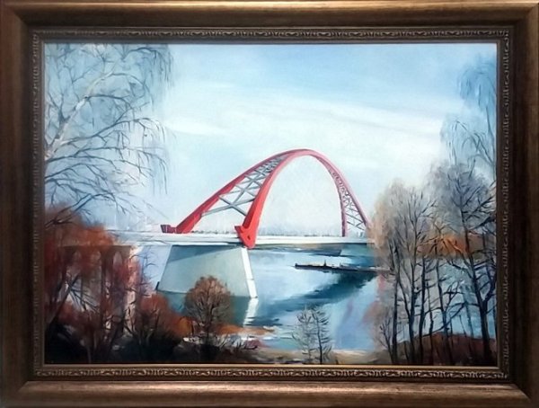 Бугринский мост картина