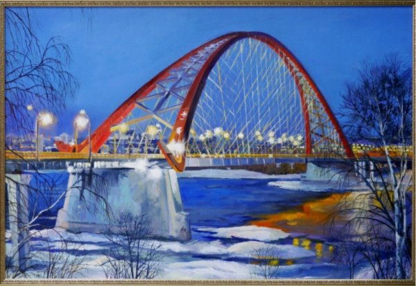 Новосибирск Бугринский мост картина