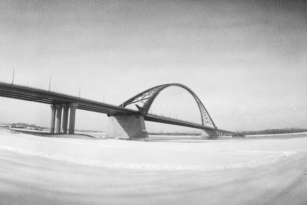 Бугринский мост Новосибирск рисунок
