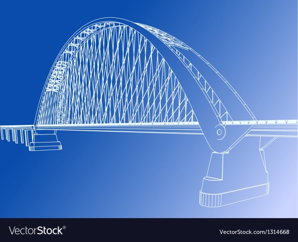 Бугринский мост Новосибирск вектор