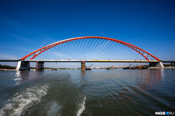 Бугринский мост Новосибирск вектор