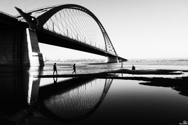 Силуэт Бугринского моста