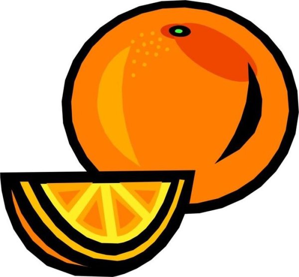 Апельсин мультяшный