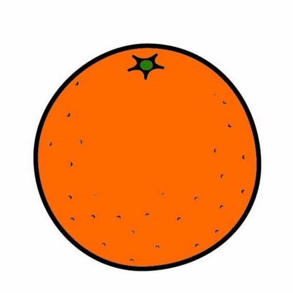 Апельсин трафарет для вырезания