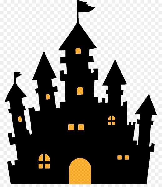 Силуэт замка на Хэллоуин