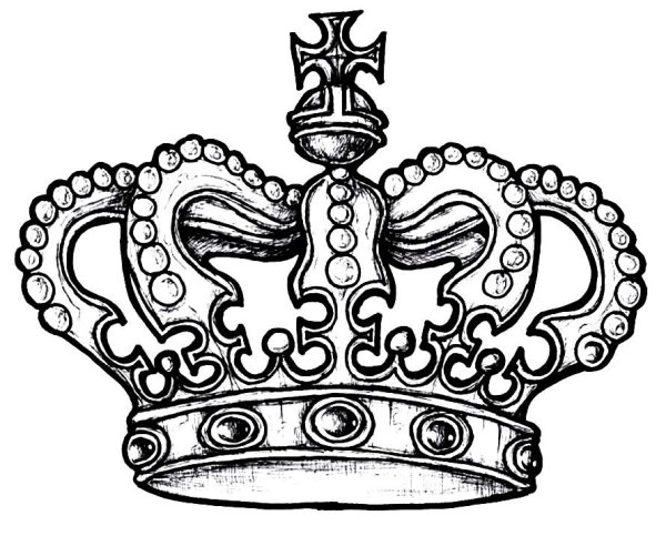 Королевская корона тату