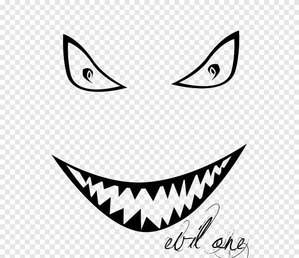 Улыбка на темном фоне