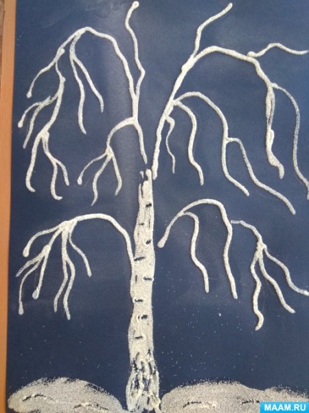 Рисование зима подготовительная группа