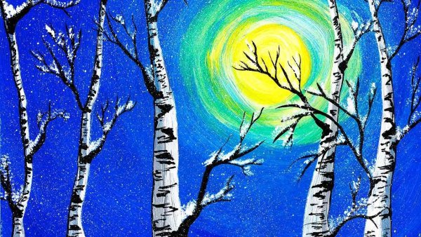 Рисование«белая береза под моим окном…» В ст гр