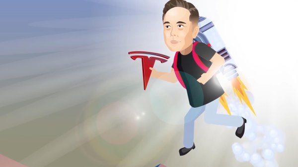 Илон Маск мультяшный