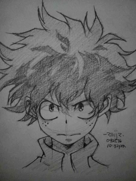 Мидория срисовать