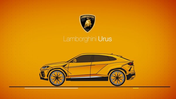 Ламборджини Урус рисунок