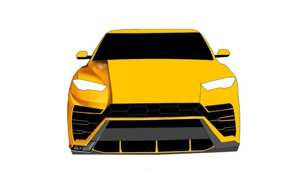 Нарисовать Lamborghini Urus