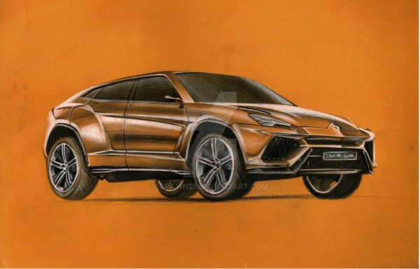 Lamborghini Urus рисунок