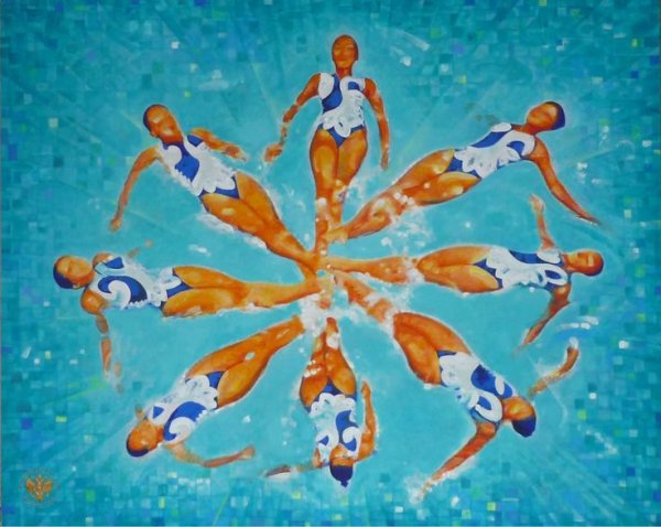 Синхронное плавание в живописи