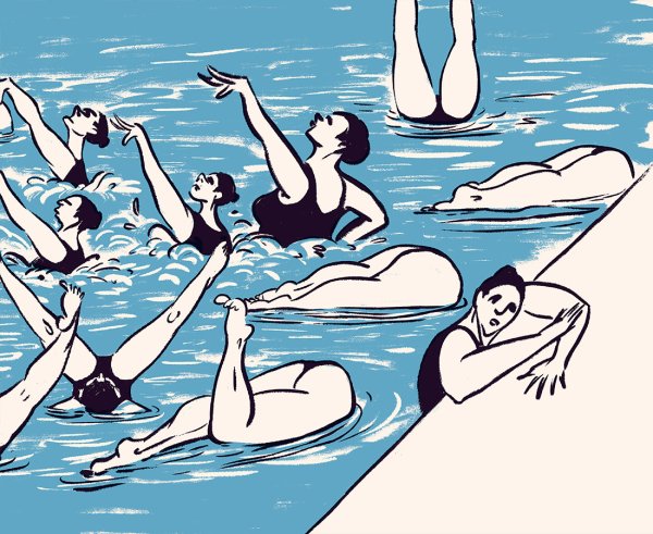 Синхронное плавание рисунок