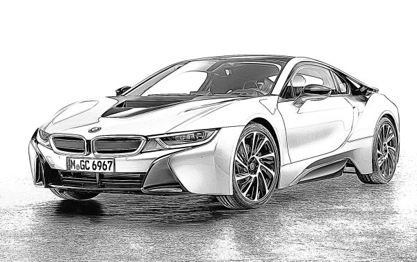 BMW i8 чертеж