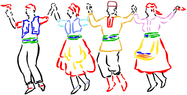 Нарисовать национальные танцы