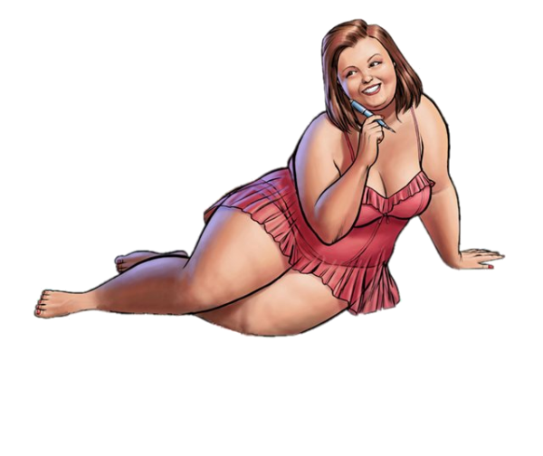 Полная женщина рисунок