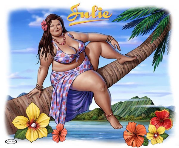 Карикатуры на полных женщин