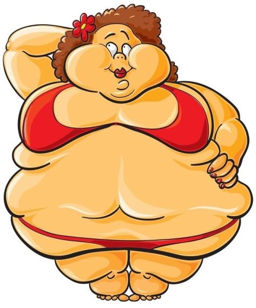 Стикеры толстушка