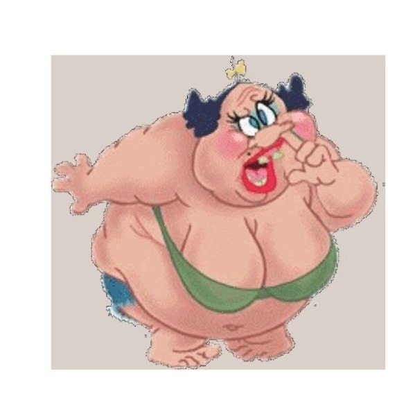 Карикатура женщина с большой грудью