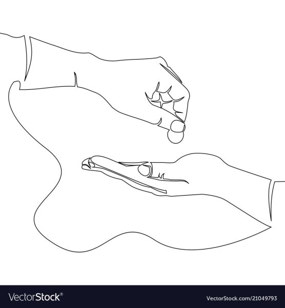 Рука милостыня вектор