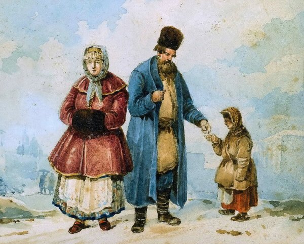 Старуха нищая в живописи