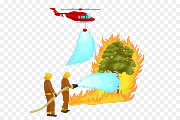 Тушение пожара вектор