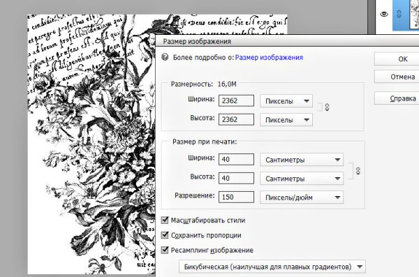 Сканируется цветное изображение размером 2