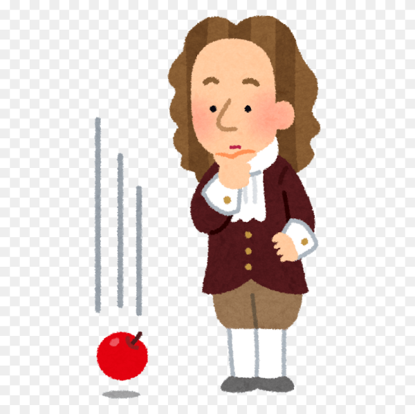 Исаак Ньютон мультяшный