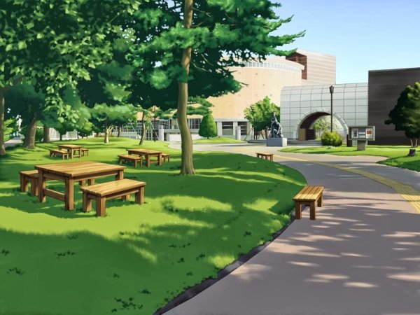 Школьный двор рисунок