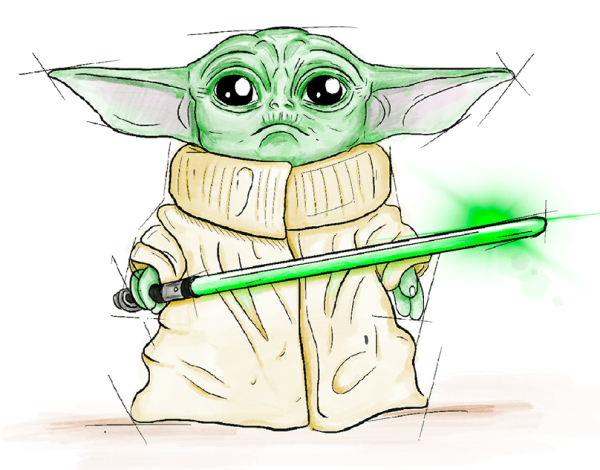 Раскраска йода Звездные войны