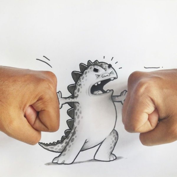 Рисунки с реальными предметами