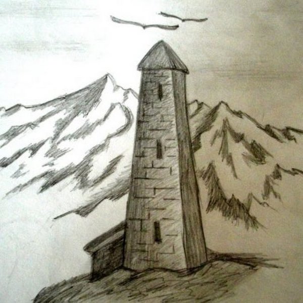 Ингушские башни раскраска