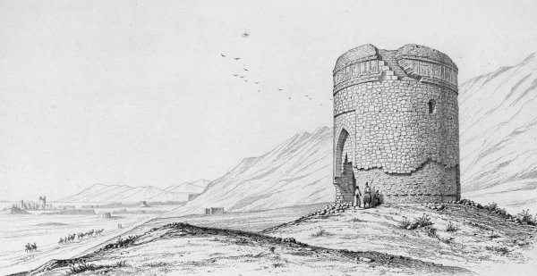 Осетинская башня рисунок