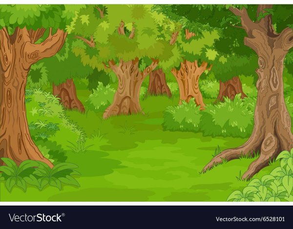 Фон лес мультяшный