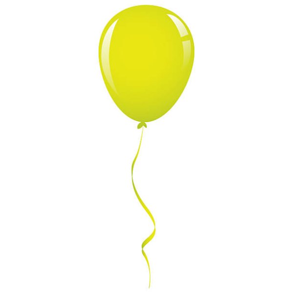 Желтый воздушный шарик вектор