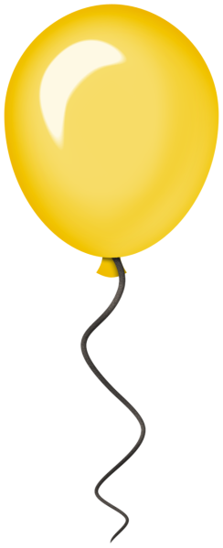 Воздушный шарик жёлтый мультяшный