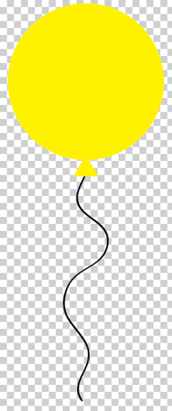 Желтые шары на прозрачном фоне