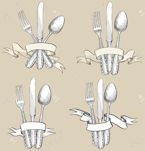 Наброски столовых приборов