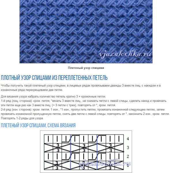 Плотный узор спицами для кардигана из тонкой пряжи схемы и описание